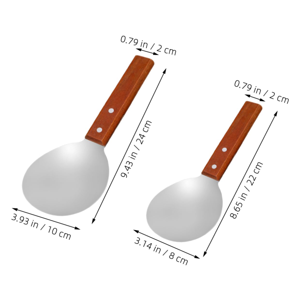 BRIGHTFUFU 1 Set Multi-function Tofu Spoons Household Soup Spoons Kitchen Spoons Metal Spoons Portable Food Ladles Wood and Stainless Steel Rice Scoops