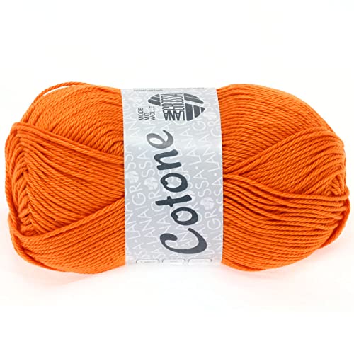 Lana Grossa Cotone 039 Jaffa Pelote de laine orange 50 g