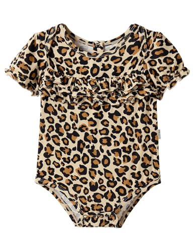 Baby Girls Bodysuits Infant Toddler Girl Short Sleeve Bodysuit Bamboo Viscose Outfit Clothes 3-24Months
