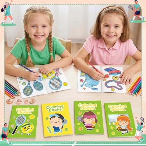 Image of Bulk Tennis Coloring Books, 72Pcs Mini Ball Drawing Booklet for Kids | Sport Ball Theme DIY Art Coloring Book for Toddlers Farmer Market Party Goodie Bags Stuffer Classroom Art Crafts