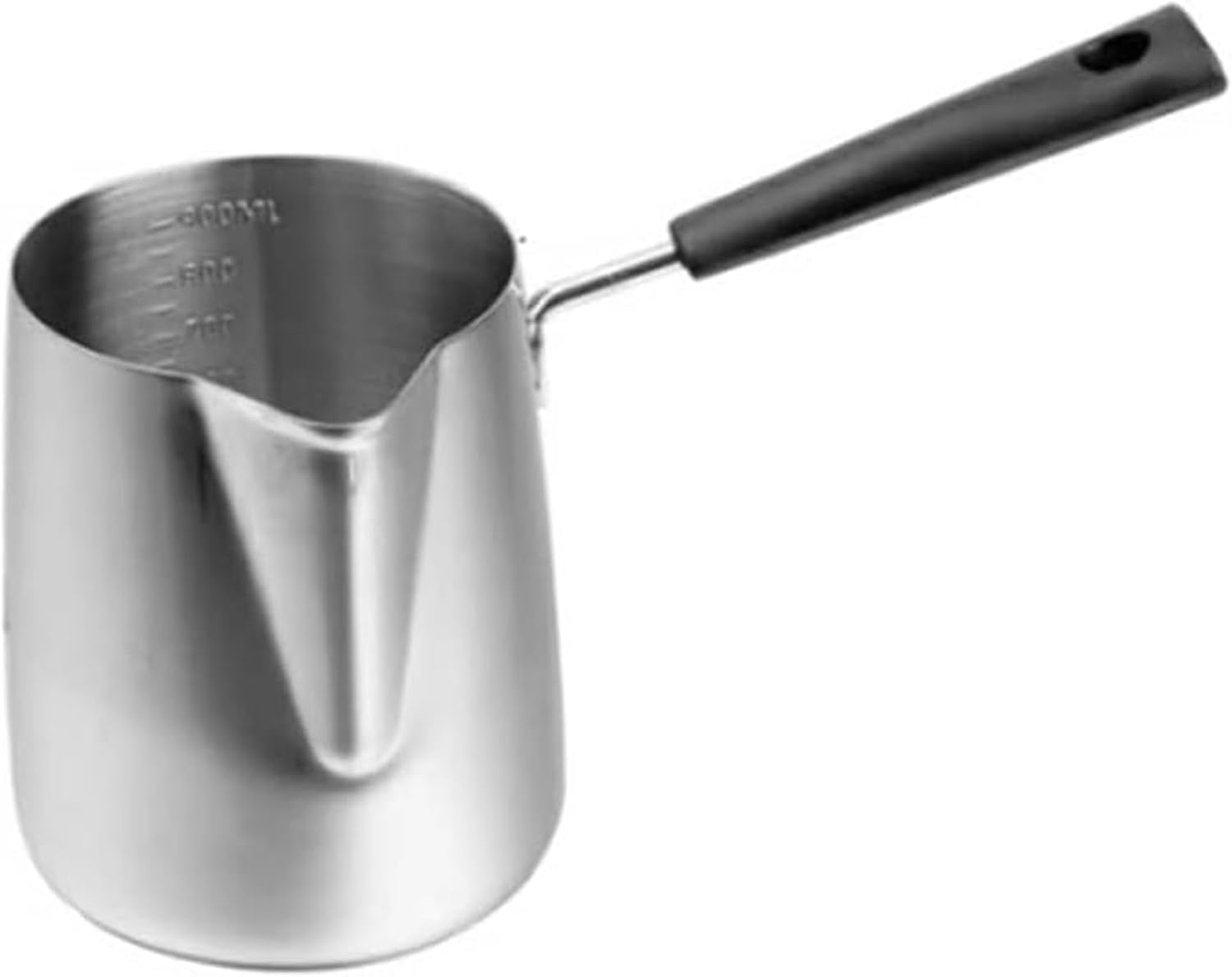 304 Stainless Steel Gravy Kitchen Boat Sauce Cup with Scale Coffee Accessories Easy-Pour Big Dripless Lip Spout Serveware Set (250ML)