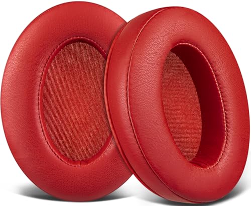 Image of SOULWIT Earpads for ATH M50X /M40X, HyperX Cloud 2 /3 /Alpha, MDR-7506, Arctis 7 /9 /5 /Nova 7 /Pro Wired, G Pro X, Sennheiser HD280, Razer Kaira /Barracuda /Kraken Series, Turtle Beach Stealth - Red