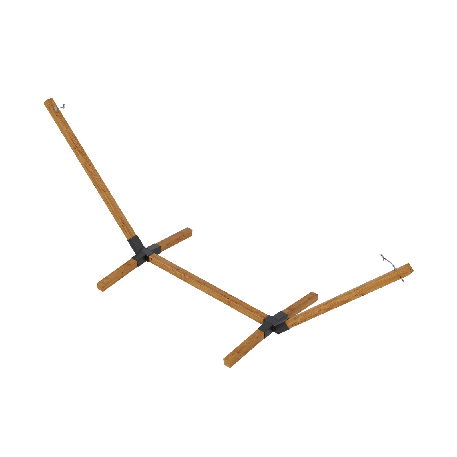 QLS Telaio per amaca in legno XXL 350 cm resistente alle intemperie fino a 350 kg per esterni