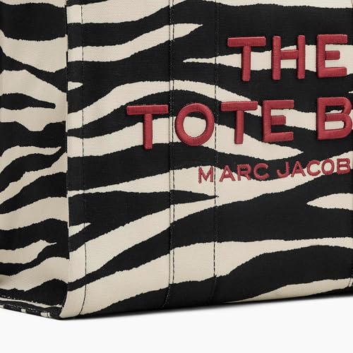 Bolso tote grande de lona Marc Jacobs cebra negro/blanco miniatura 4