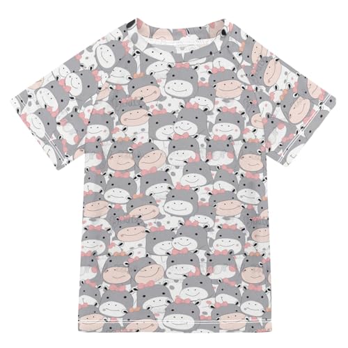 Bathing Suit Kids Short Sleeve Swimsuits Girls 7T Cute Baby Hippo
