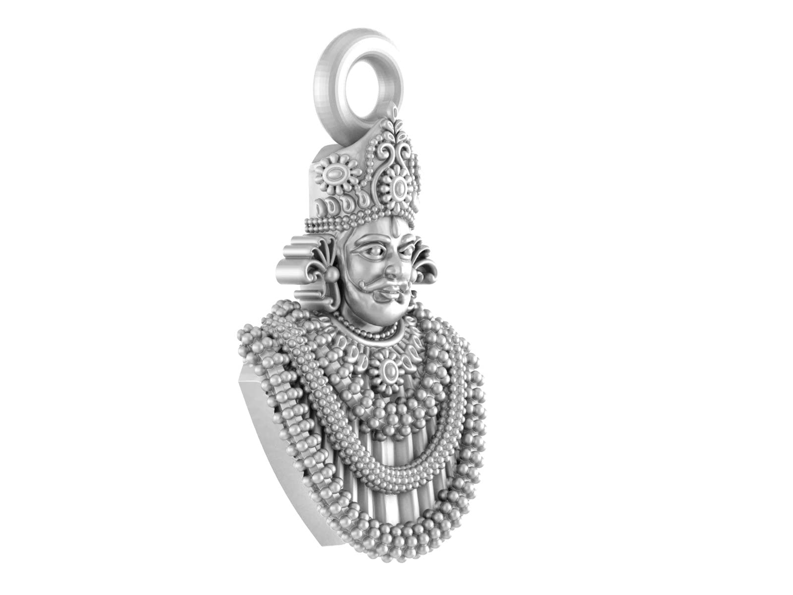 Akshat Sapphire Sterling Silver (92.5% purity) God Baba Khatu Shyam Ji Pendant for Men & Women Pure Silver Lord Baba Khatu Shyam Locket for Good Health & Wealth 2