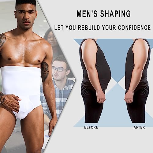 Telewee 1122 Men Tummy Control Shorts High Waist Underwear Slimming Shapewear Body Shaper Leg Boxer Briefs thumb #4