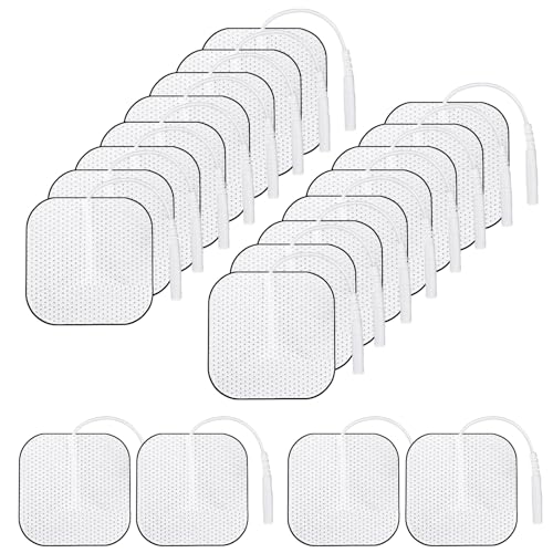 20/40 electrodos TENS-EMS 4x4 cm Almohadillas de electrodos Tens Electrodos autoadhesivos Tens dispositivo Almohadillas de electrodos adhesivas reutilizables Tens dispositivo (20 Pcs)