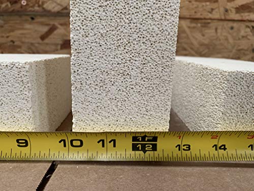 Executive Deals Insulating Fire Brick For Ovens, Kilns, Fireplaces, Forges - 4 Piece Full Brick (9" X 4.5" X 2.5") 2300F #TOP3