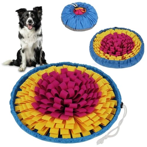AYESY Tappeto Olfattivo Cane, 48 cm Tappetino antiscivolo per animali domestici con coulisse per appenderlo,tappetino per sniffare cibo,per l'allenamento Olfattivo lo Slow Food Sollievo Dallo Stress