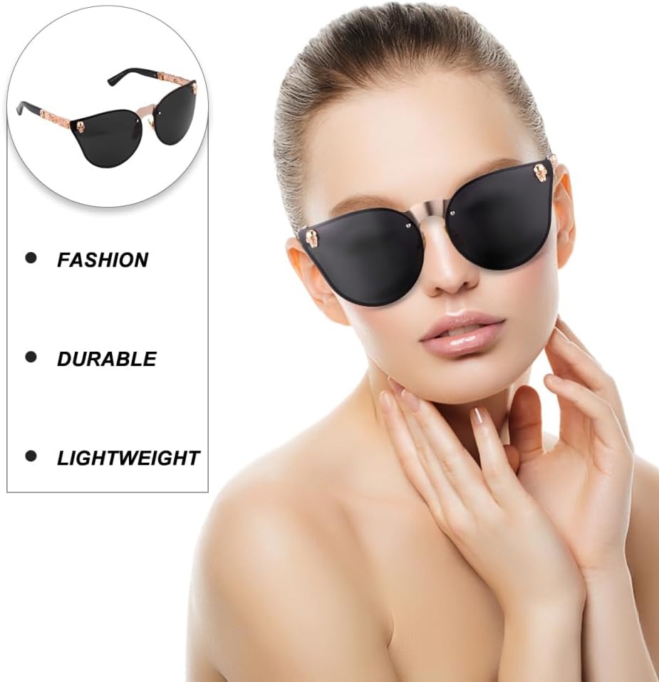 Cat Eye Womens Sun Glasses Skull Sunglasses Black Sunglasses Women Trendy Eyeglasses Creative Eyewear For Women Men - Image 3