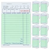 Guest Check CT-G3516 Single Part Bond, Perforated, Green, 3.4