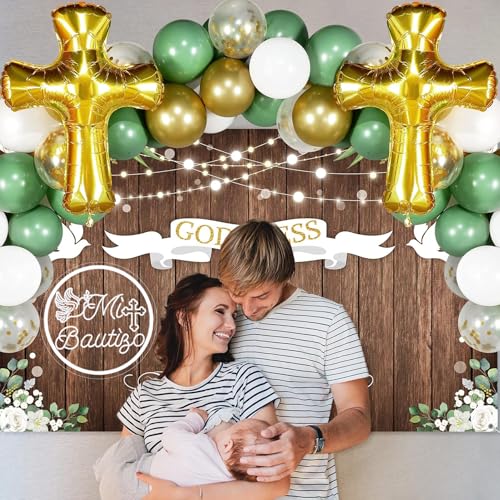 Image of Mi Bautizo Sign Neon for Wall Decorations, 13.4 * 13.4 inches Mi Bautizo Decorationsm USB Powered Baptism Decorations, Suitable for Children's Birthday Party,Room,Garden,Bar,Christmas.