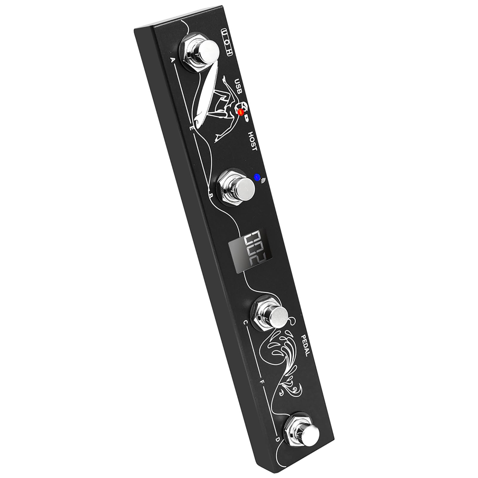 RiToEasysports Controlador de Pedal MIDI Inalámbrico, Teclado de Pie Multifunción de Metal con Batería Incorporada y Conectividad Directa para Artistas y Sesiones de Estudio
