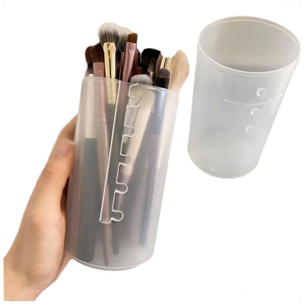 Amazon.co.jp: メイクブラシ 収納ケース 筒型収納ケース 高さ調整可能