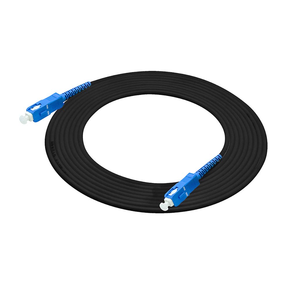 100M SC Cavo in Fibra Ottica Blindato per Esterno Simplex SM - Cavo Jumper Ottico, Monomodale 9/125, 100 Metri (328ft) SC-SC