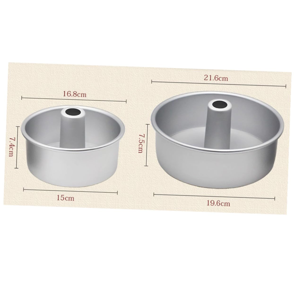 Moldes para Hornear Redondos de Molde de Pastel Hueco con Base Desmontable de Aleación de Aluminio para Tartas Fácil de Desmoldar y Limpiar