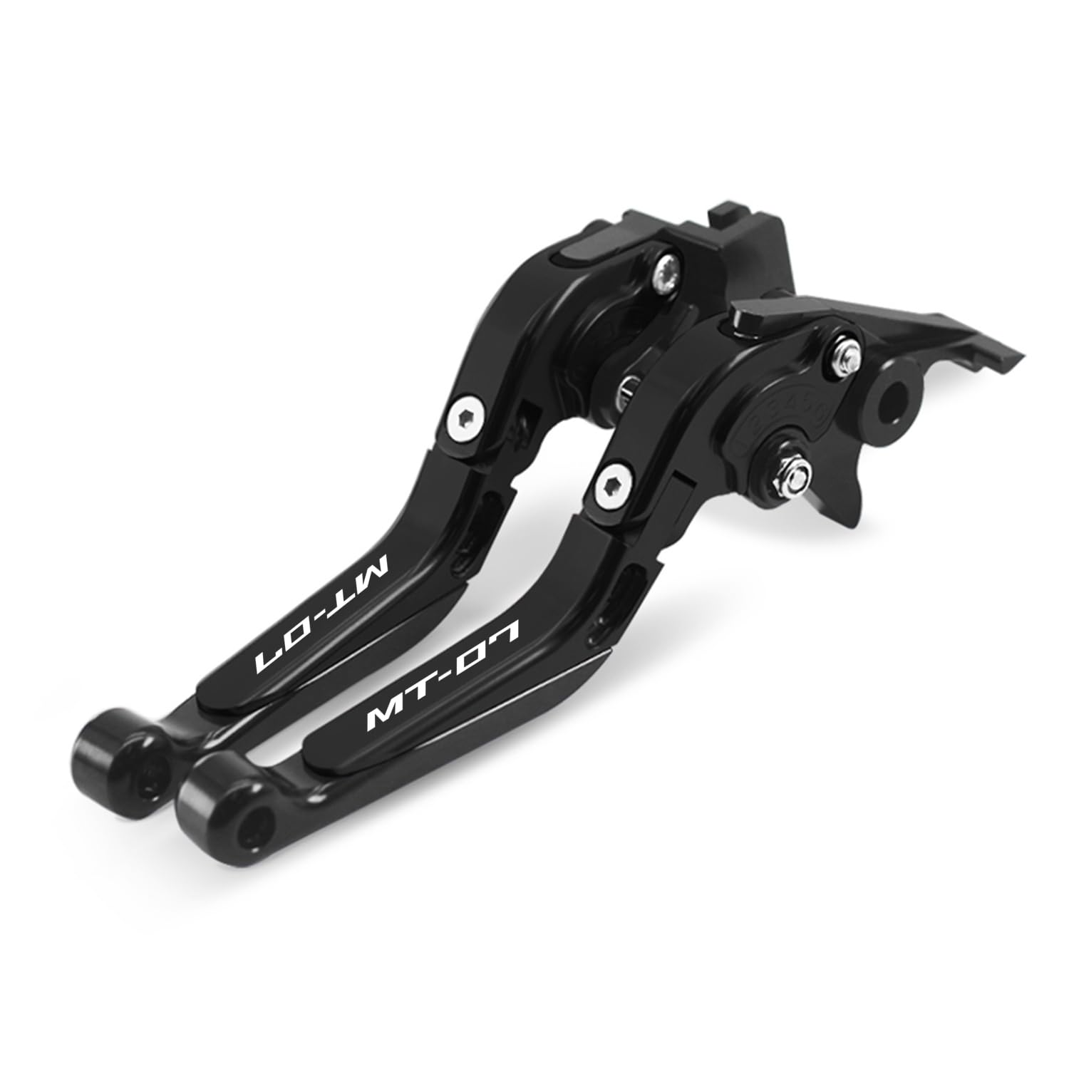 Leviers de Frein et Embrayage Moto pour MT-07/FZ-07 MT07 FZ07 2014-2024, Kit Levier d'embrayage et Levier de Frein Moto CNC Réglables, Extensibles et Pliables (Noir)