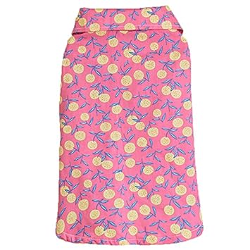 KUTKUT Dog & Cat Printed Polo Shirt | Hawaiian Style Sun Protection Lightweight Pet Clothes for Chihuahua Yorky Shishtzu Small Dogs (Size: L, Chest: 50 cm, Back Length: 34cm)