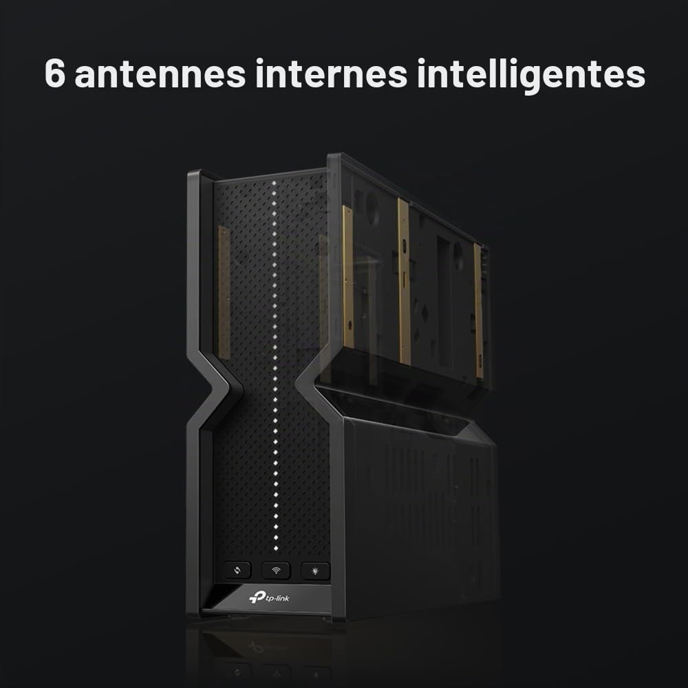 TP-Link Archer BE700 Routeur Wi-FI 7 Tri-Bande BE15000, Jusqu’à 15 GB/s, 4K et MLO, Ports Multi-Gig (10 GbE + 2,5 GbE + 3×Gigabit), USB 3.0, EasyMesh, Sécurité HomeShield