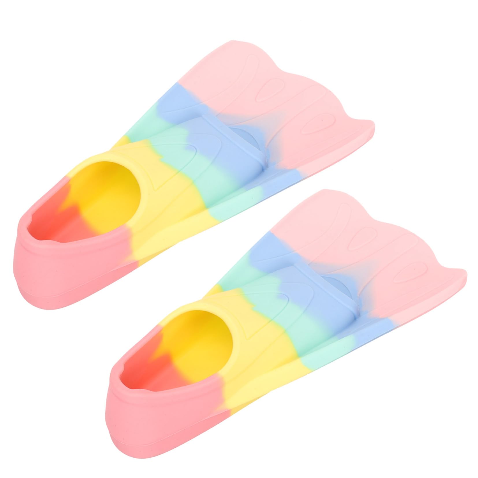 BCOATH 1Pair Swimming Fins Silicone Flippers for Lightweight and Portable Swim Training Fins for Snorkeling and Diving for Ages Flexible Design for Barefoot Fin