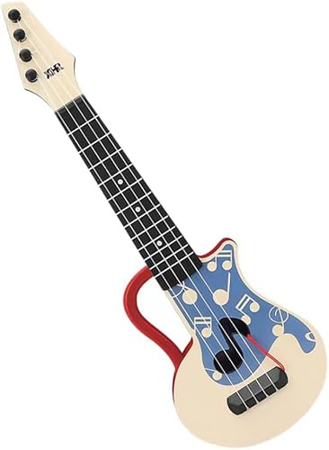 FAVOMOTO Guitarra para niñas y niños, mini instrumentos musicales para principiantes, ukelele, guitarra preescolar, educación temprana, linda
