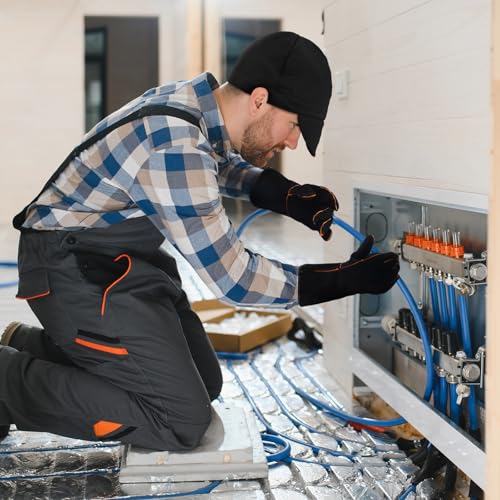 Kingdder 9 Pcs Welding Slag Removal Tools and Accessories Kit Set Include Welding Chipping Hammer Hat Insulated Protective Sleeve Gloves Wire Brush and Stainless Steel Metal Sheet Thickness Gauges - Image 6