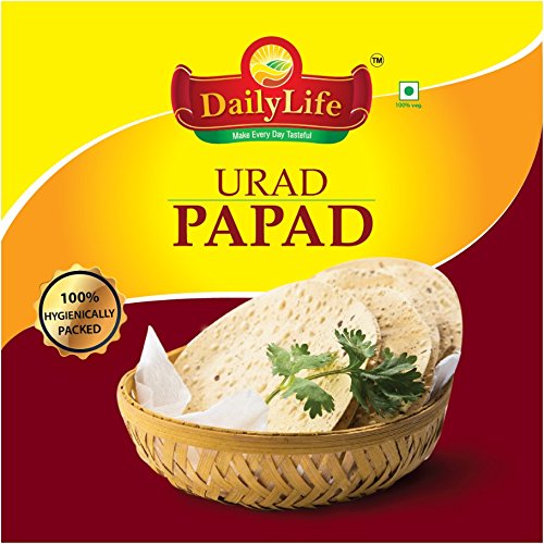 Image of Dailylife Urad Papad 200 grams (Pack of 3) | Punjabi Style | Strong Crunch & Rich Taste | Made from Premium Urad Dal | Ready to Roast /Fry | Hygienically Packed | 200g