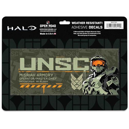 Image of Halo UNSC Adhesive Vinyl Decal - Iconic Halo Sticker for Laptop, Car or Water Bottle