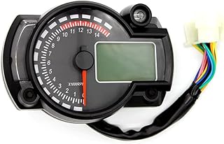 Speedometer Motorcycle Speedometer Odometer Tachometer Electric Injection Carb Meter Digital 7-Color Backlit Odemeter