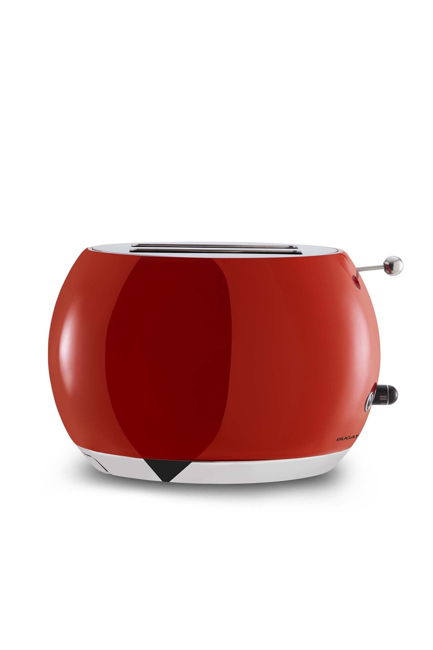BUGATTI Romeo, Tostapane di Design Multifunzione in Acciaio Inox, 7 Livelli di Tostatura, 4 Funzioni, Pinze non Incluse, 870-1035 W, Colore Rosso