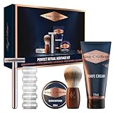King C. Gillette Men's Optimal Heritage Ritual Kit per Barba Profumata, Cofanetto Regalo U...