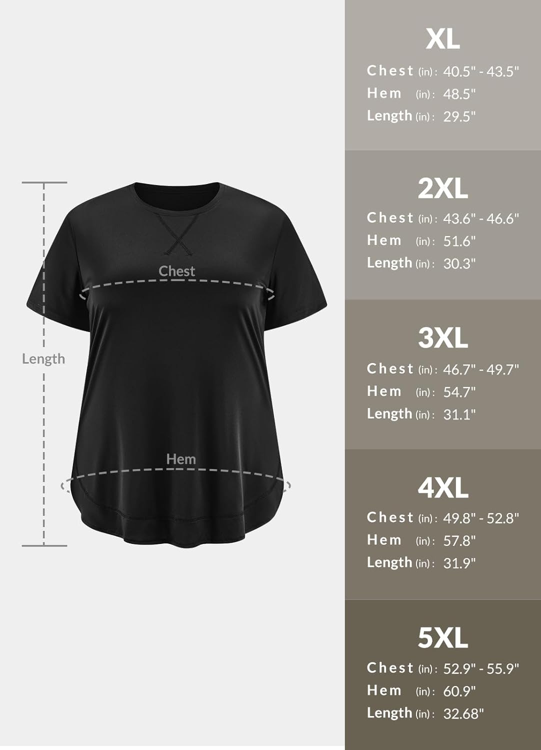 baleaf Plus Size Workout Tops for Women Short Sleeve Loose Fit Shirts Crew Neck Quick Dry UPF50+ Athletic Gym Yoga - Image 7