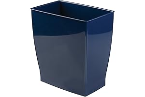 Elegant Navy Blue Wastebasket for Refined Bedroom Decor