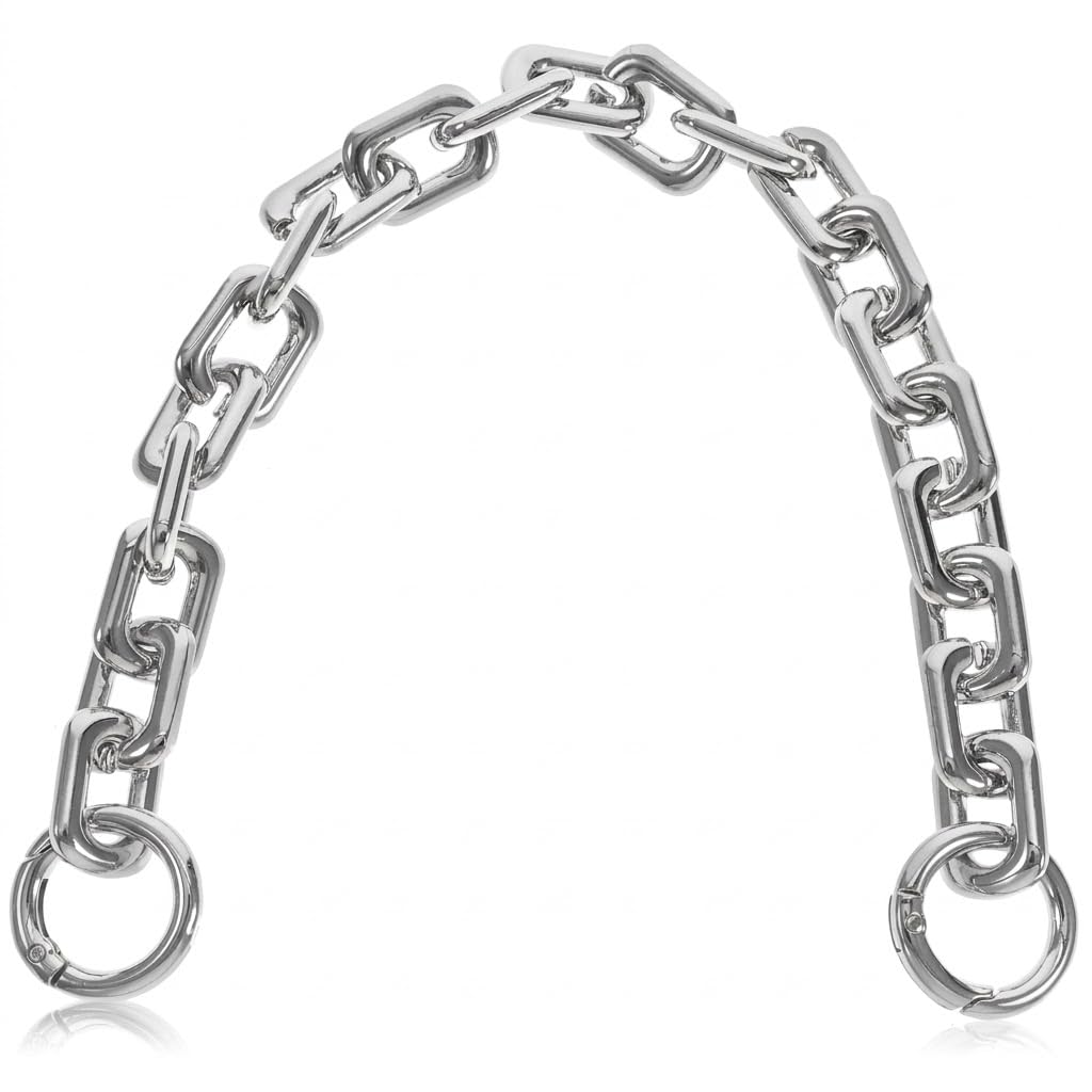 Amazon.com: KESYOO Chunky Silver Purse Chain Strap, 12.4 Inch