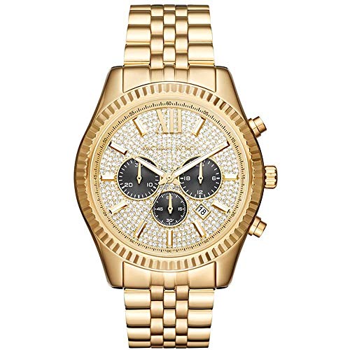 Amazon.com: Michael Kors Lexington Chronograph Gold-Tone Stainless 