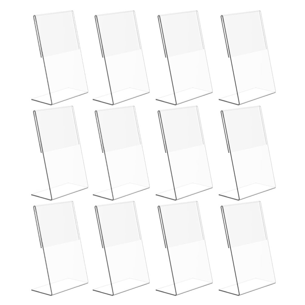 12stücke Acrylschild Halter Transparente Acrylrahmen für Tische Acryl-bilderrahmen Schutz vor Feuchtigkeit für Theken und Präsentationen