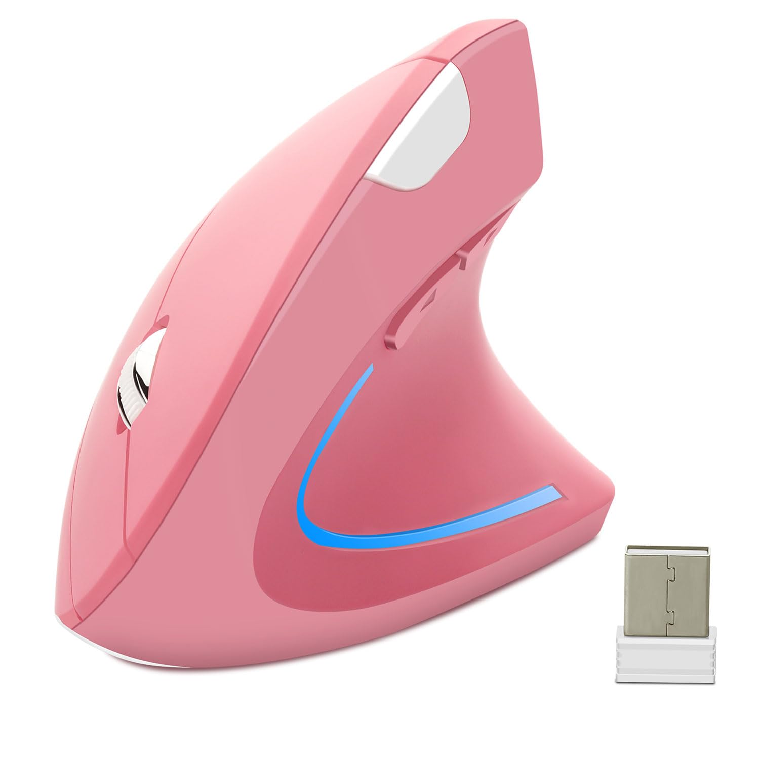 Mouse ergonômico sem fio vertical Ergo óptico 2.4G mouse sem fio portátil para viagem com