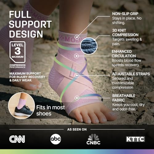 Image of Modvel Foot & Ankle Brace Socks with Adjustable Support Strap - Compression Sleeve for Sprained Ankle, Plantar Fasciitis Relief Tendonitis & Arthritis, Stabilizing Foot & Ankle Support for Women & Men