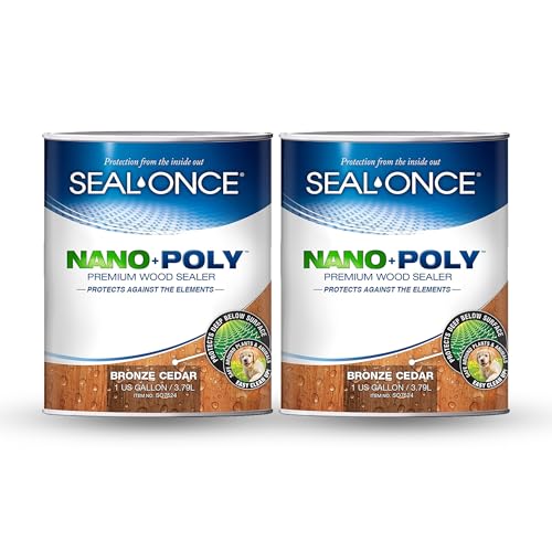 Image of SEAL-ONCE Nano+Poly Wood Sealer and Waterproofer, Bronze Cedar, 2 Gallon