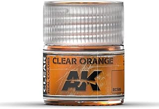 AK Interactive Real Colors Clear Orange 10ml - Plastic Modelling Paints & Accessories, Item # RC506