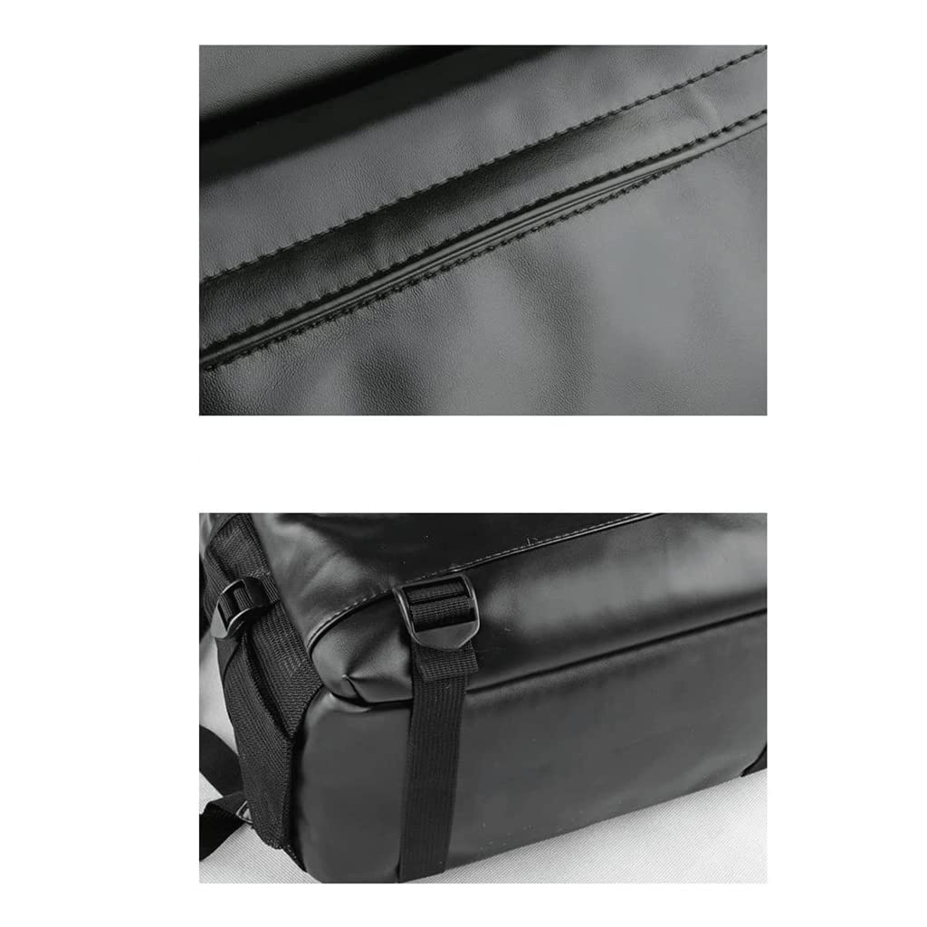 Skórzany plecak Unisex Lederen Rugzak 15,6 Inch Lederen Laptop Rugzak Pu Lederen Dagrugzak Vintage Casual Reisrugzak Zwart Wysoka pojemność