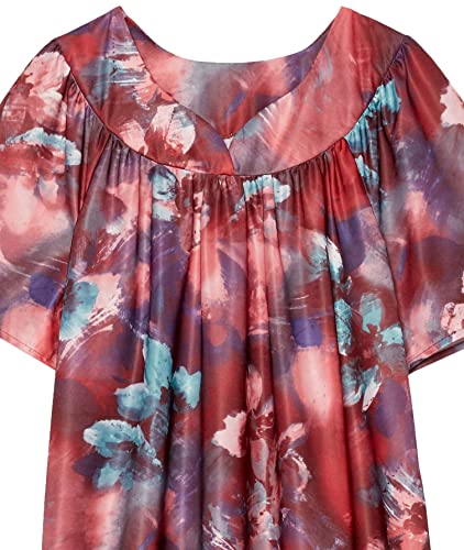 Image of AmeriMark Casual Women's Patio Muumuu House Dress Loose Comfortable Short Sleeve Sun Dress Lounger Gown Sleepwear for Ladies
