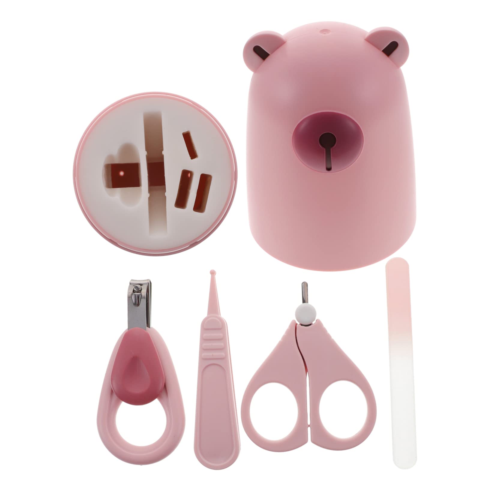 HAPINARY Essential Baby Nail Clippers Kit Stainless Steel Scissors File Tweezers Gentle Rounded Tips for Newborns