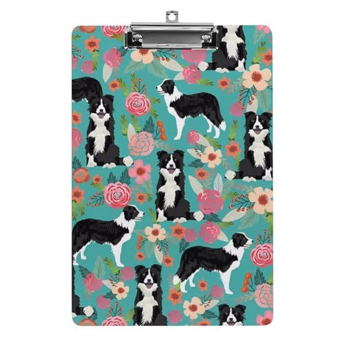 Porte-bloc nomade Border Collie A4 pour écrire partout