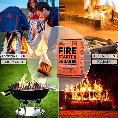 Grillanzünder Feueranzünder 144 STK., für BBQ-Grill, Camping Feuer, Holzofen, Pellets, Kamin -- das Beste Grill Zubehör… - Image 3