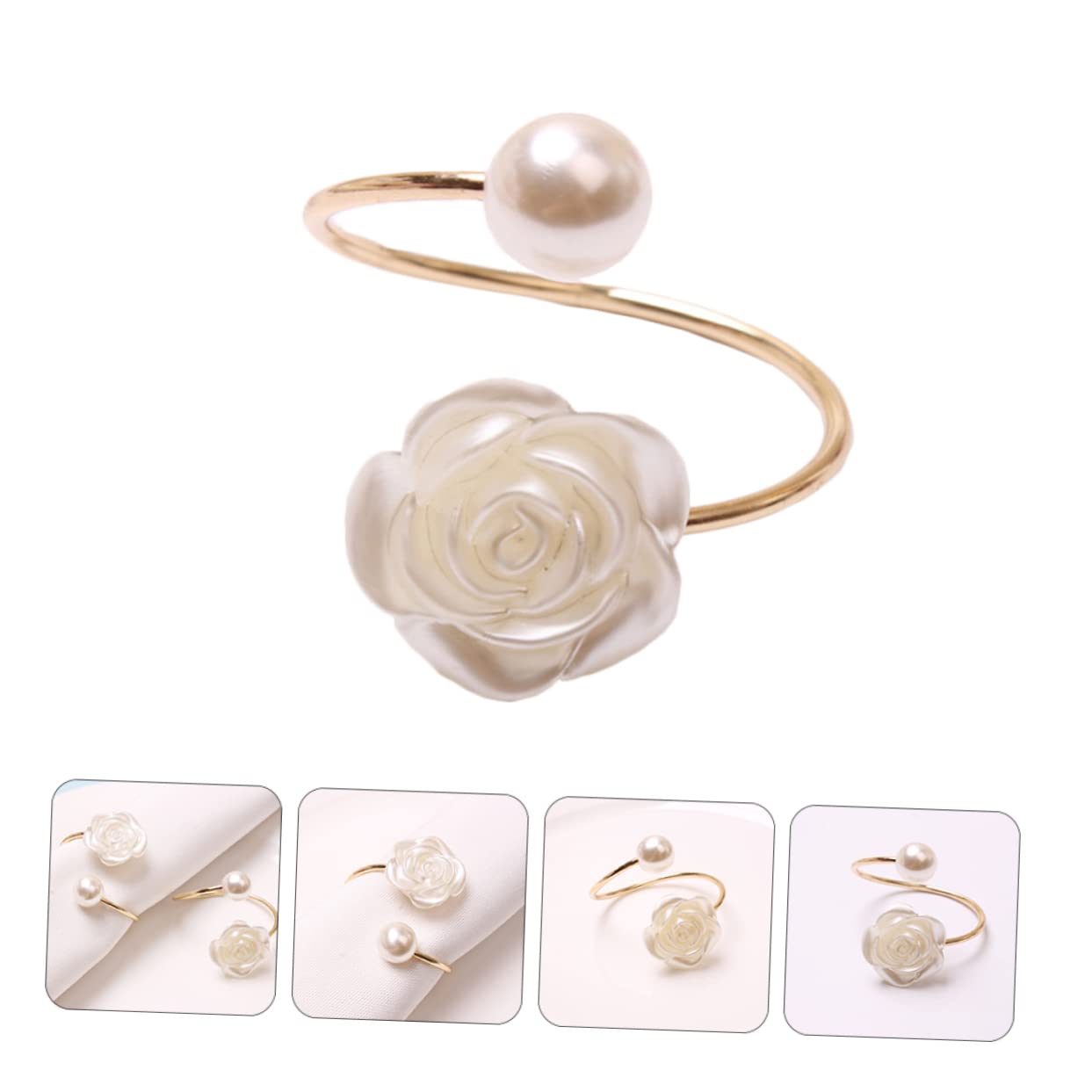 OUNONA 3 Series Anillo De Servilleta De Decoración De La Boda Decoración De La Mesa De La Boda Decoração Christmas Decoration Delicado Servilletero De Metal 6 Piezas*3