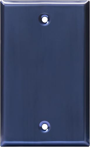 Miniatura 12 de ENERLITES Placa de Pared Metálica para Dispositivo Ciego, Resistente a la Corrosión, Tamaño Estándar 1-Gang 4.50" x 2.76", Acero Estampado con NEGRO