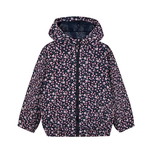 Image of SUNDAY ROSE Boys Girls Rain Jackets Lightweight Waterproof Hooded Printed Raincoats Windbreakers for Kids