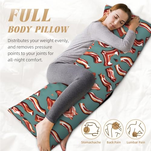 Housse de coussin de corps contre douleurs de dos bacon - 6